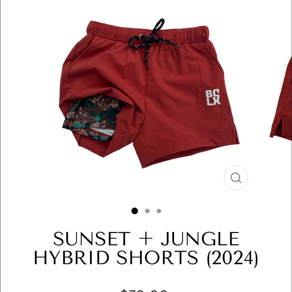Bayco Kids' Swim Trunks - Red and Gray
